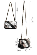 Women's Black Metallic Long Chain Strap Crossbody Bag | Derimod