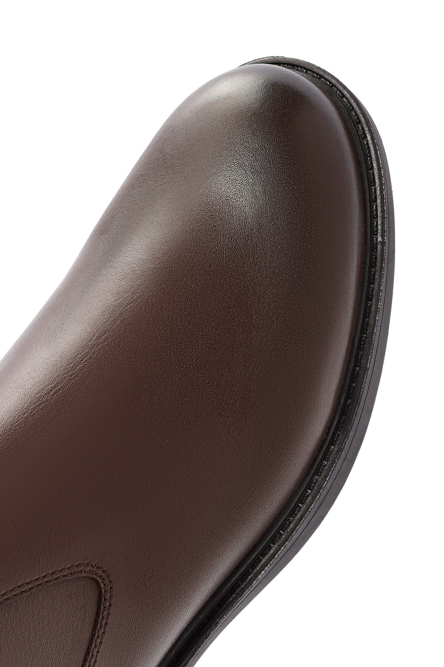 Men's Brown Zippered Leather Casual Boots