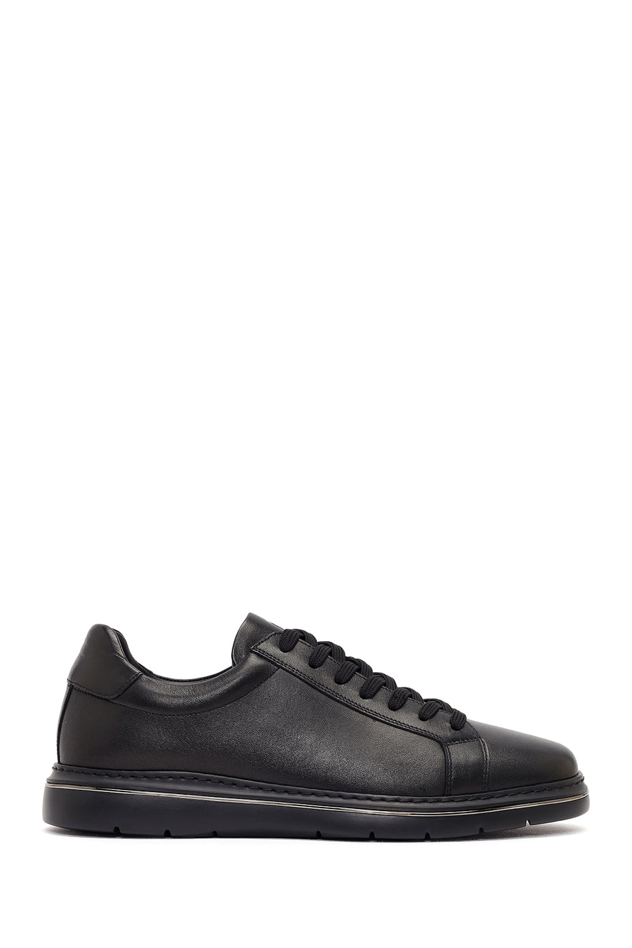 Male Black Lace-Up Leather Sneaker 26SFD641018 | Derimod