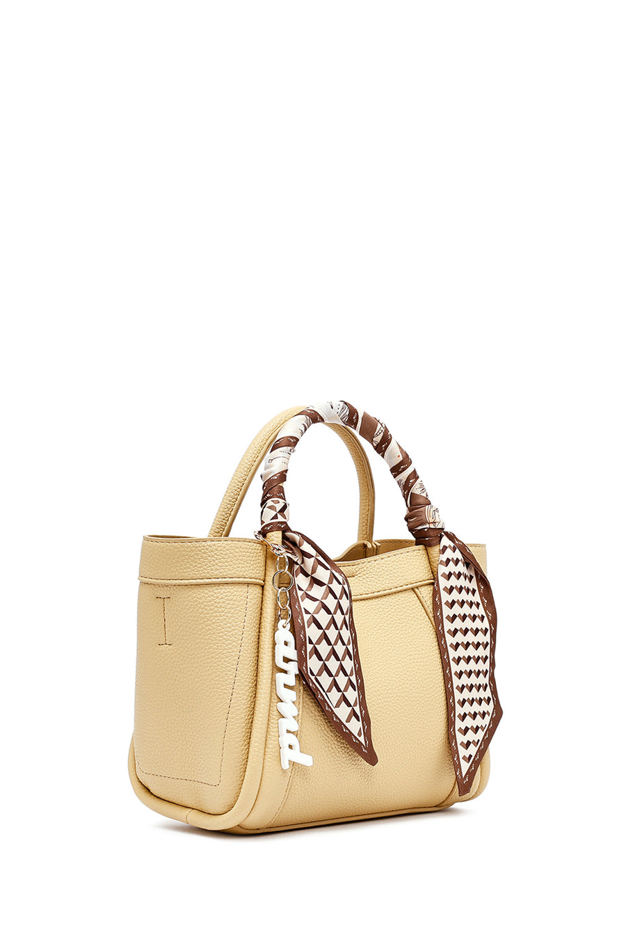 Women's Yellow Long Strap Accessorized Shoulder Bag