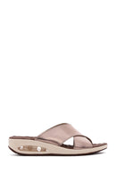 Women's Bronze Comfort Slippers | Derimod