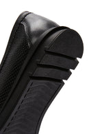 Women's Black Buckle Detailed Leather Comfort Loafer | Derimod