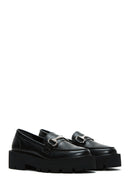 Women's Black Buckle Loafer | Derimod