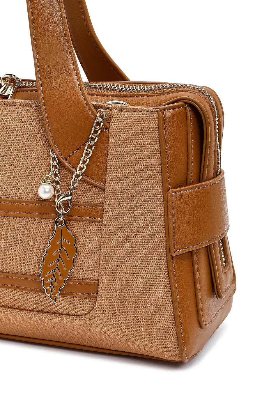 Women's Brown Long Strap Classic Handbag