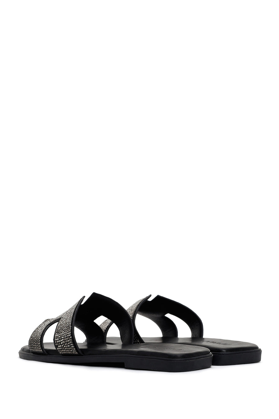 Women's Black Stone Slippers