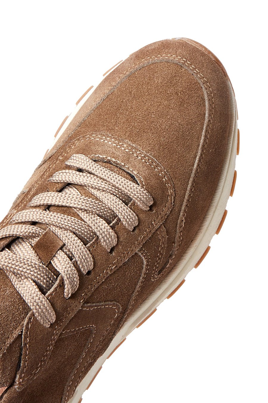 Kadın Vizon Bağcıklı Süet Deri Sneaker