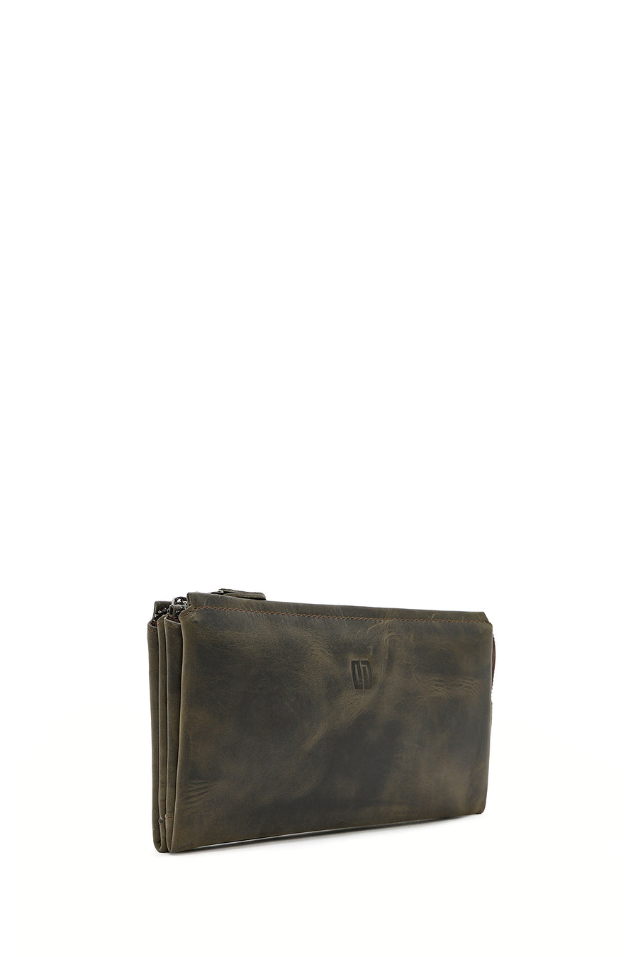 Men's Khaki Leather Handbag
