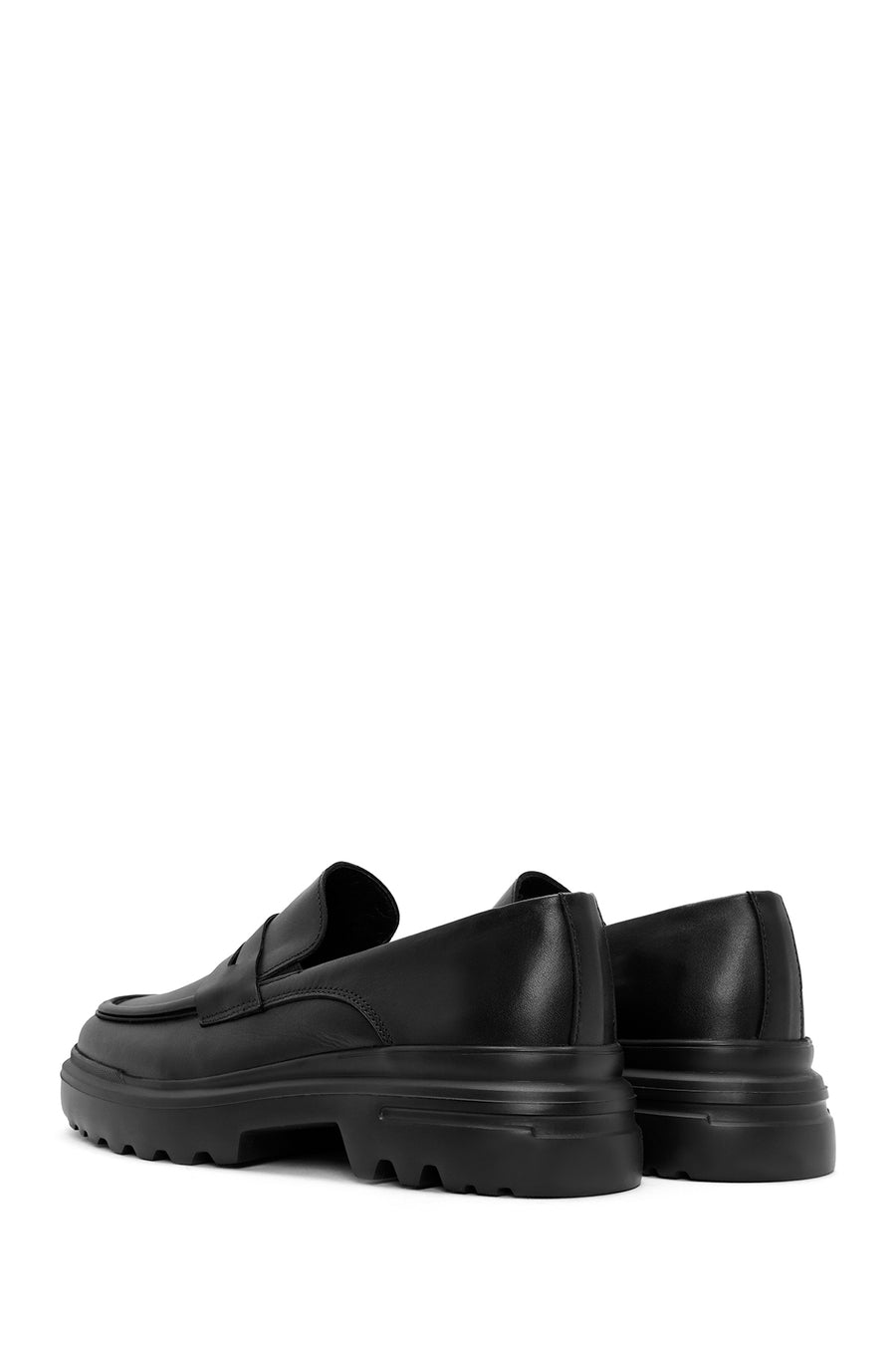 Men's Black Leather Casual Loafer