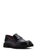 Men's Black Leather Casual Loafer | Derimod