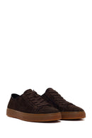 Male Brown Lace-Up Suede Leather Sneaker | Derimod