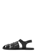 Kadın Siyah Tokalı Deri Sandalet | Derimod