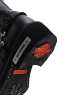 Harley Davidson Men's Black Estes Zippered Leather Boots | Derimod