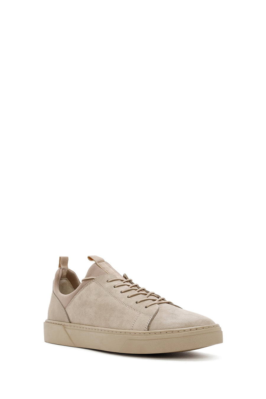 Men's Beige Lace-up Leather Sneaker
