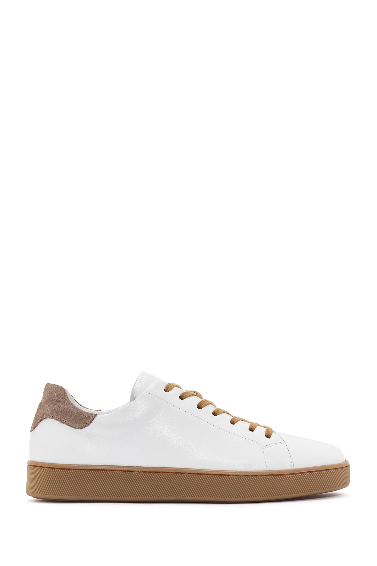 Men's White Lace-up Leather Sneaker 24SFD641018 | Derimod