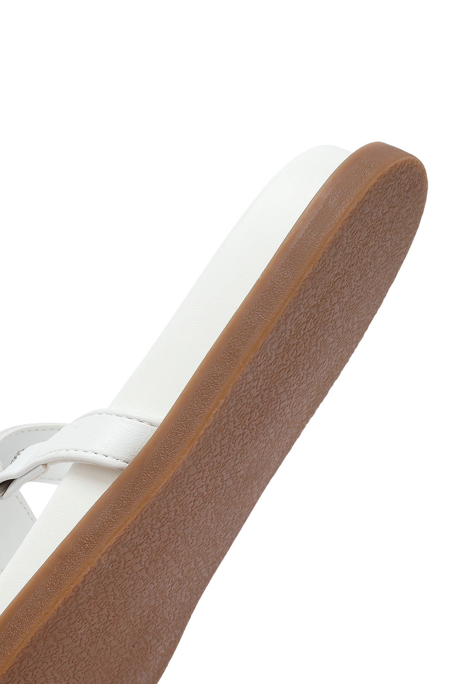 Woman White Stone Slippers