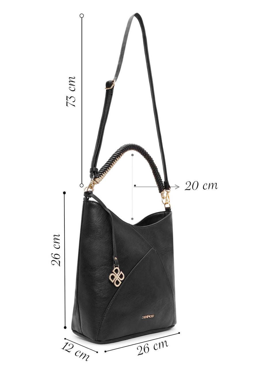 Women's Black Long Strap Shoulder Bag