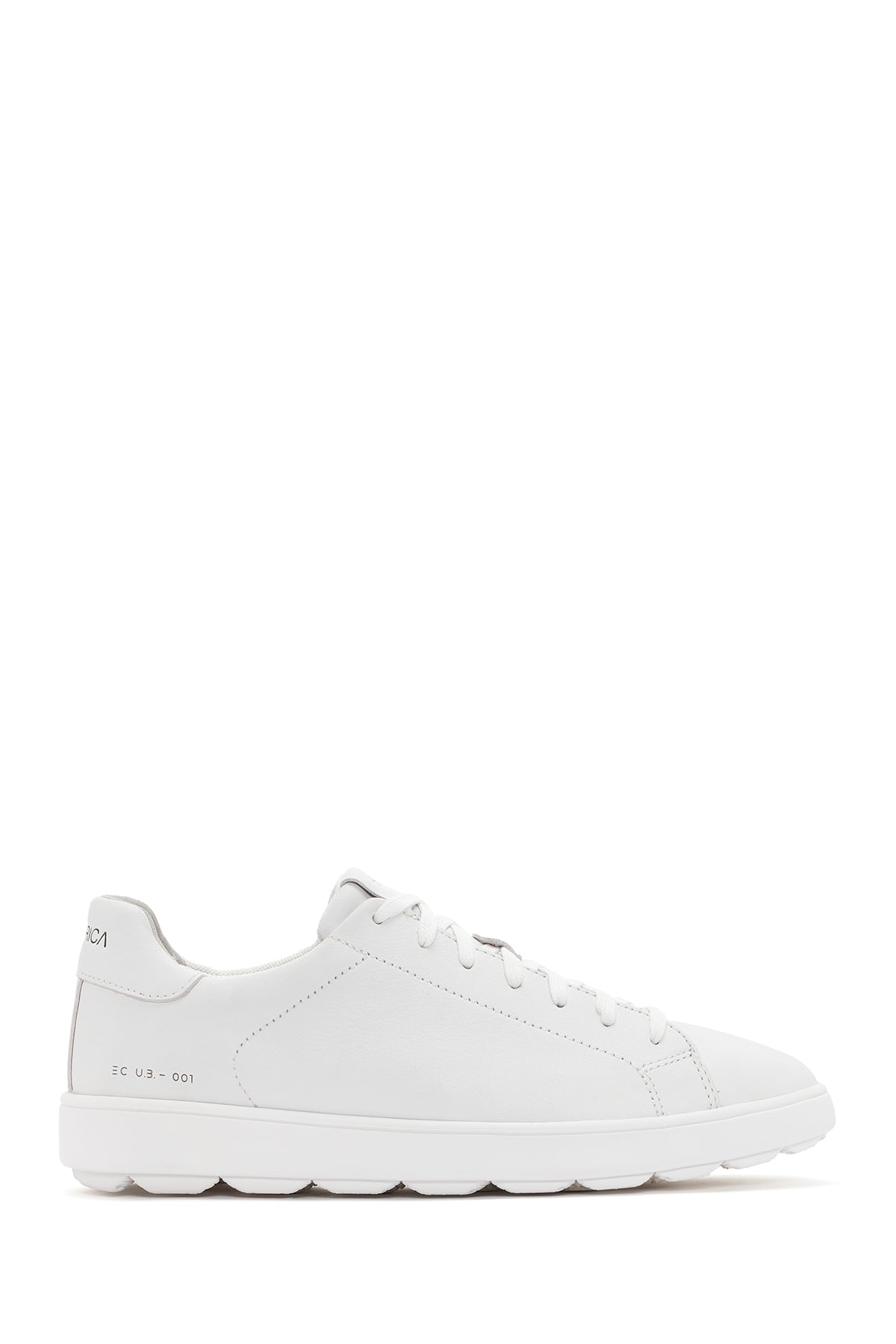 Geox Men's White Spherica Ecub Lace-Up Leather Sneaker U45GPC00085C1000 | Derimod