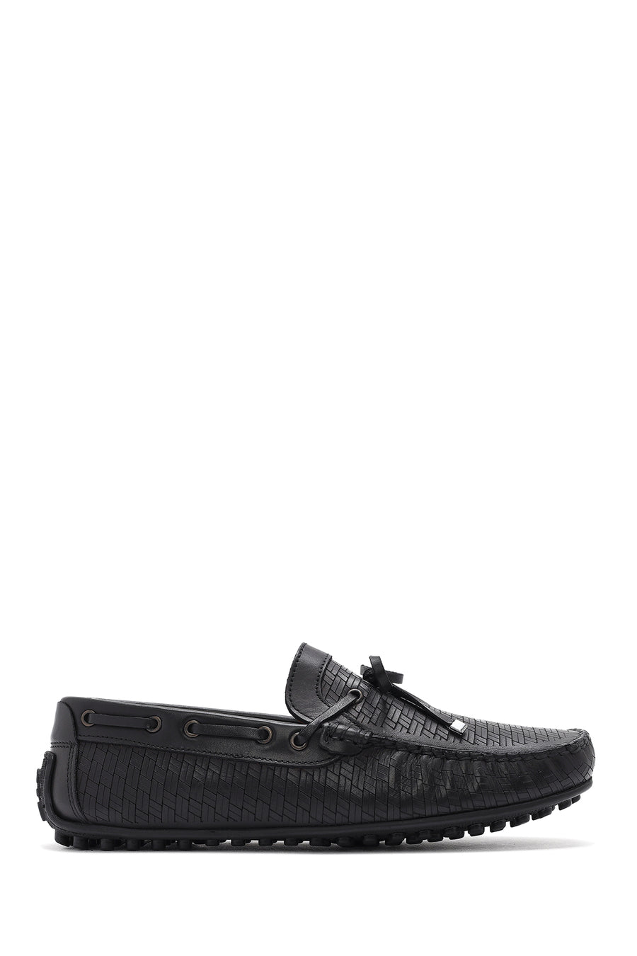Men's Black Leather Casual Loafer 25SFD754726 | Derimod