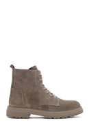 Men's Beige Leather Boots | Derimod