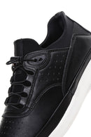 Men's Black Lace-up Leather Sneaker | Derimod