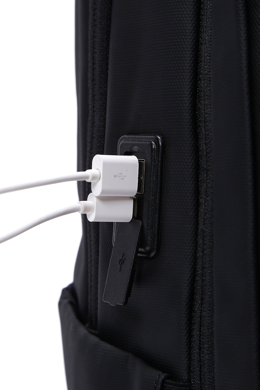 D-Pack Unisex Black Technological Fabric Hardcase Backpack