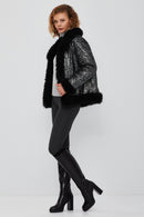 Jet Set Women's Black Double-Sided Plush Jacket | Derimod