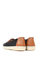 Woman Black Leather Comfort Shoes | Derimod