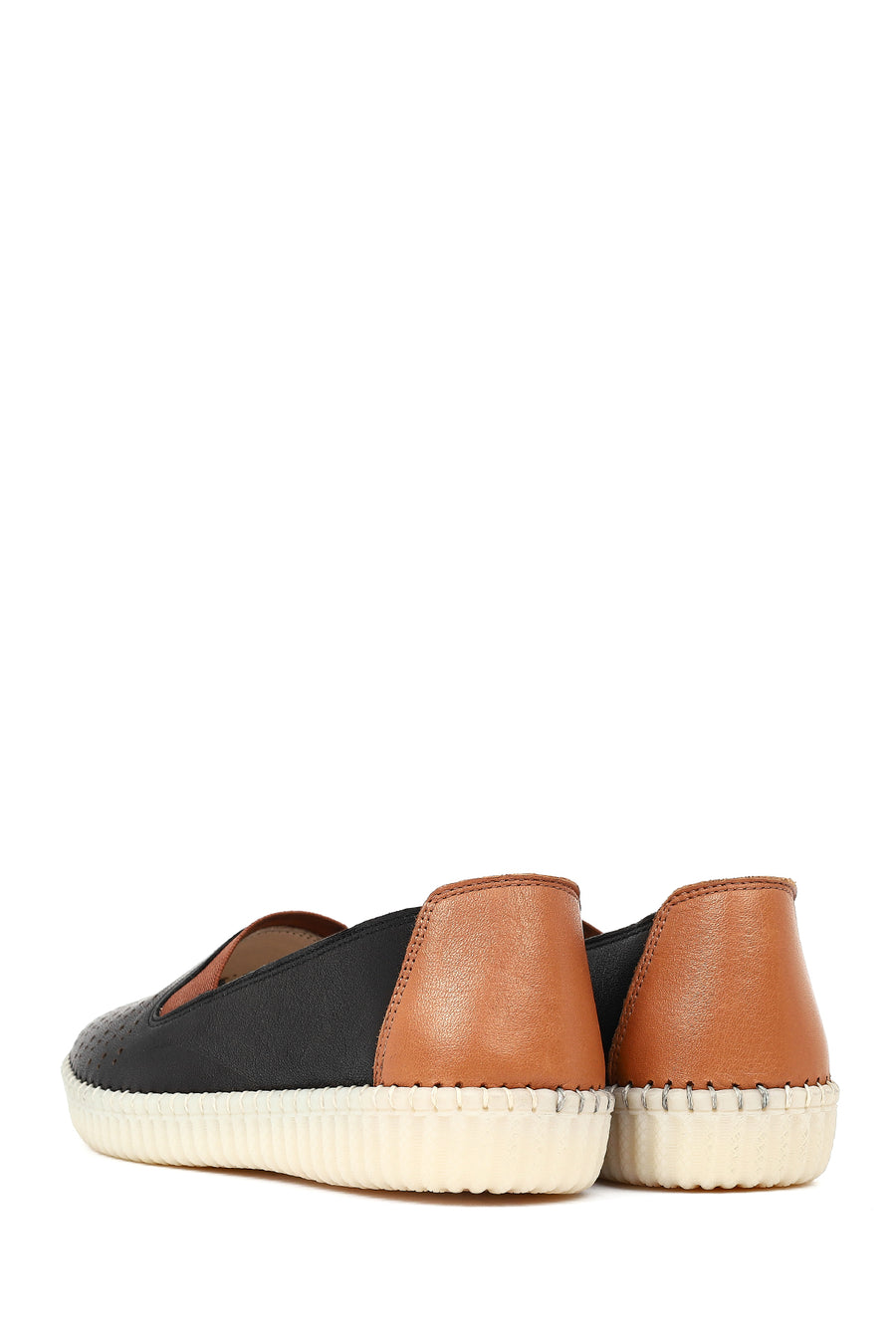 Woman Black Leather Comfort Shoes