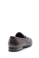 Men's Leather Knit Pattern Loafer | Derimod