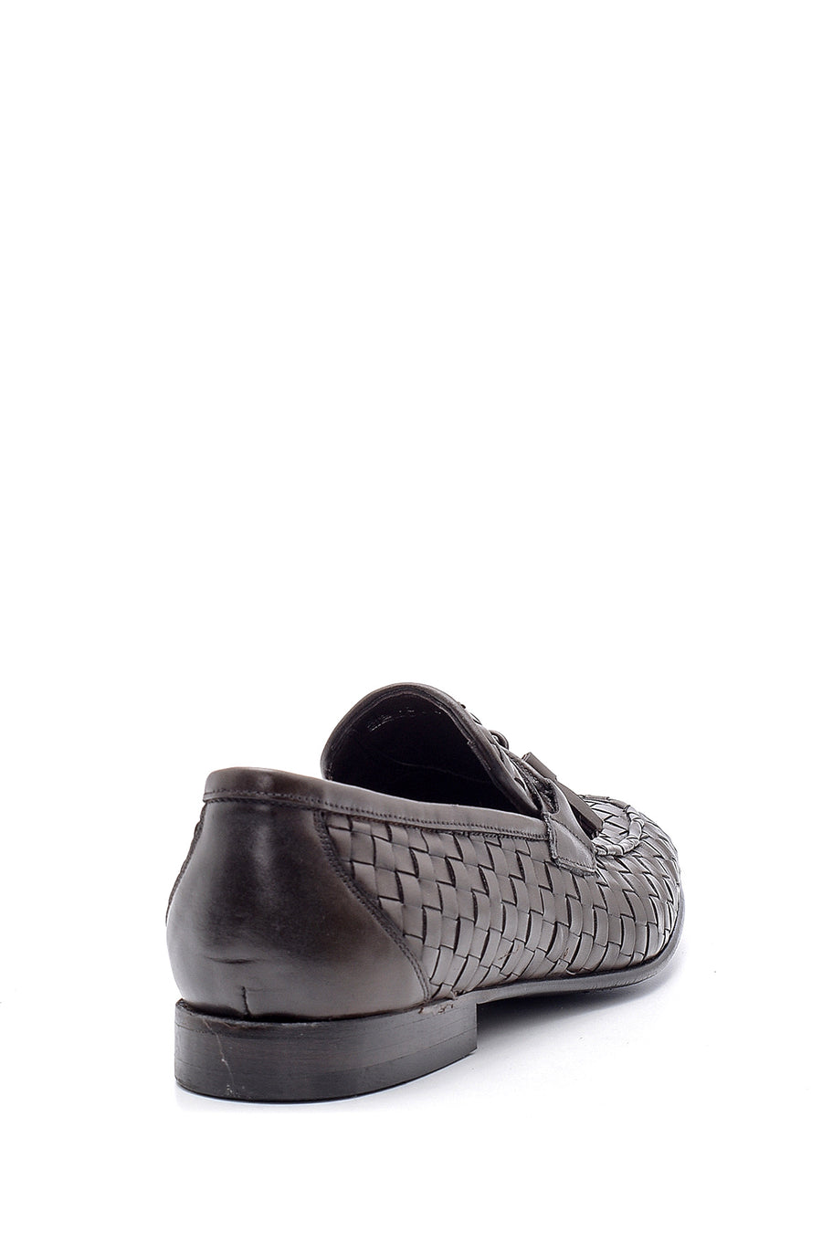 Men's Leather Knit Pattern Loafer