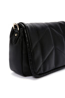 Women's Black Long Strap Quilted Crossbody Bag | Derimod