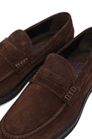 Male Brown Suede Casual Loafer | Derimod