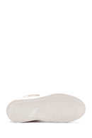 Women's Beige Suede Leather High Top Sneaker | Derimod