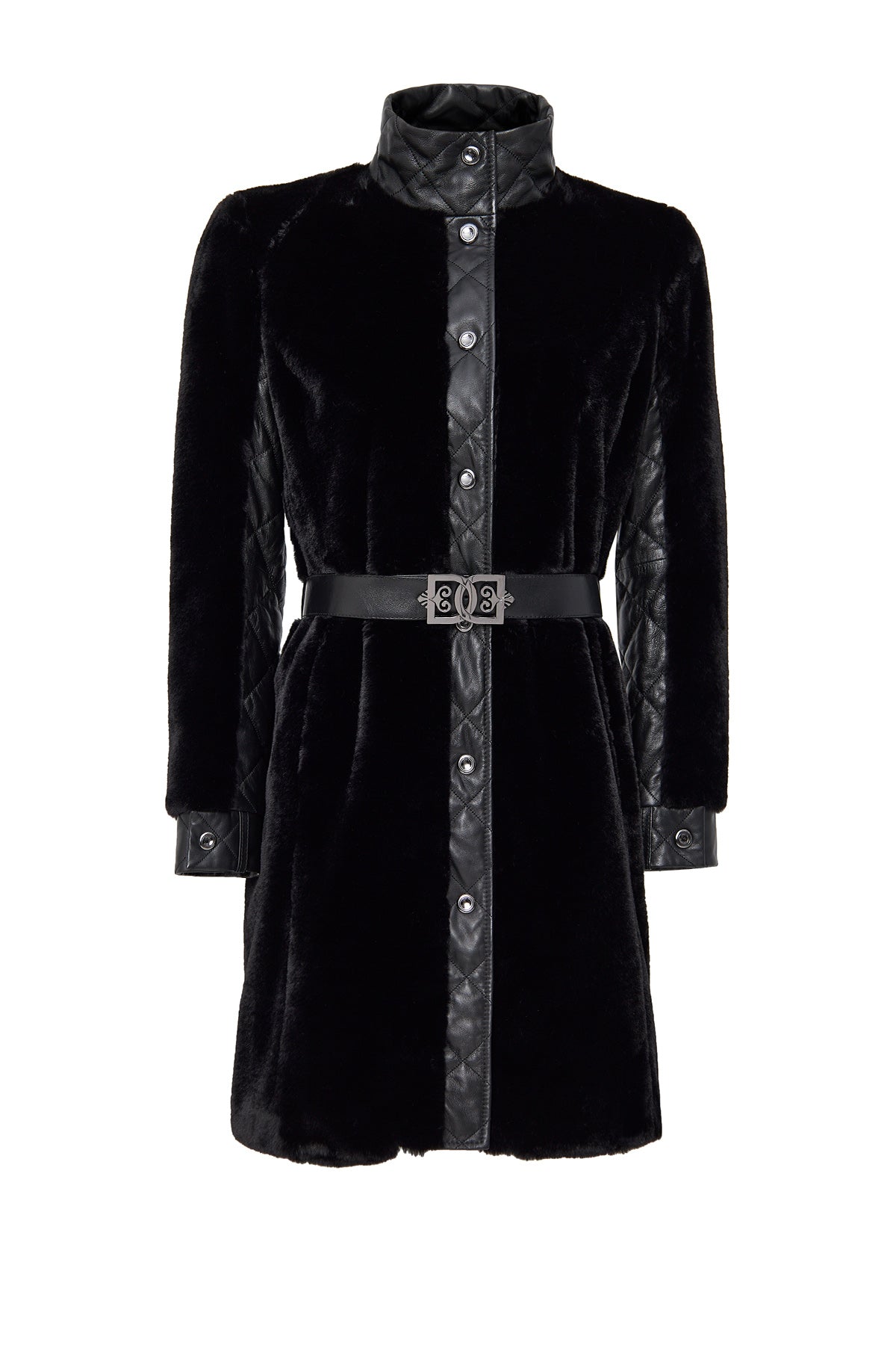 Afrodite Women's Black Teddy Coat 23WGE51691M | Derimod