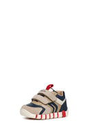 Geox Baby Boy Beige Iupidoo Strappy Leather Sneakers | Derimod