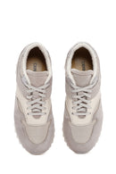 Women's Beige Thick Soled Leather Sneaker | Derimod