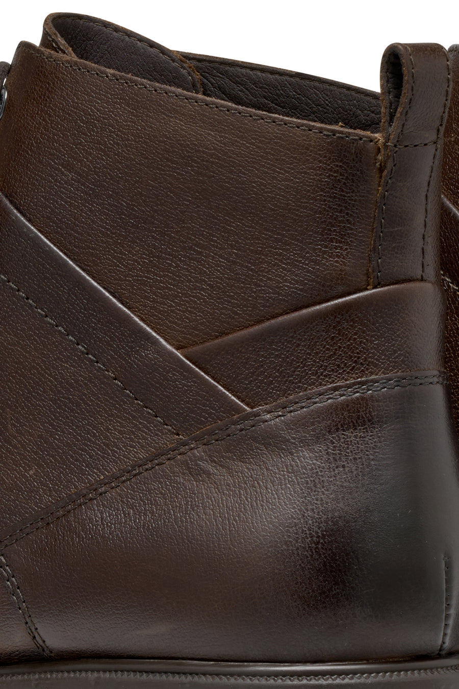 Geox Men's Brown Terence Lace-Up Leather Combat Boots