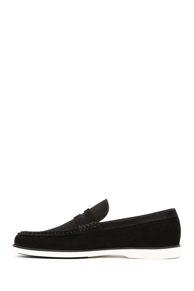 Erkek Siyah Nubuk Deri Casual Loafer_1