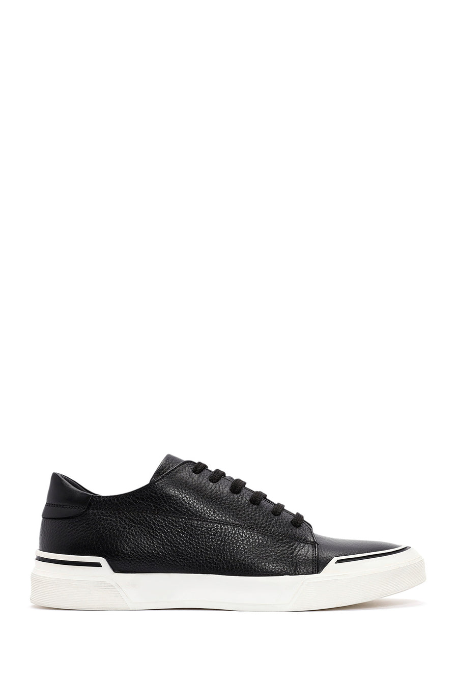 Men's Black Lace-up Leather Sneaker 24WFD6207FT | Derimod