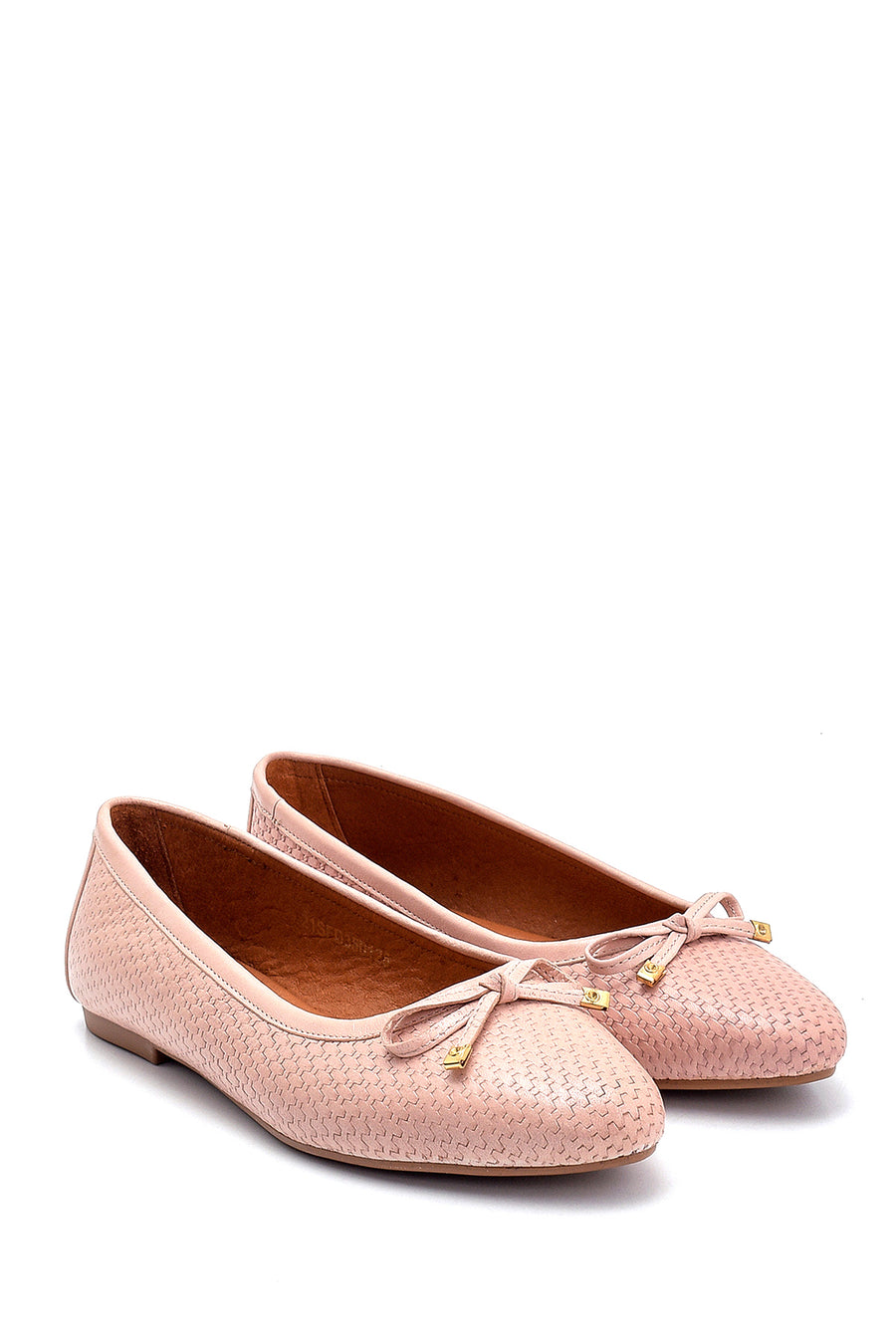 Women's Leather Printed Ballerinas