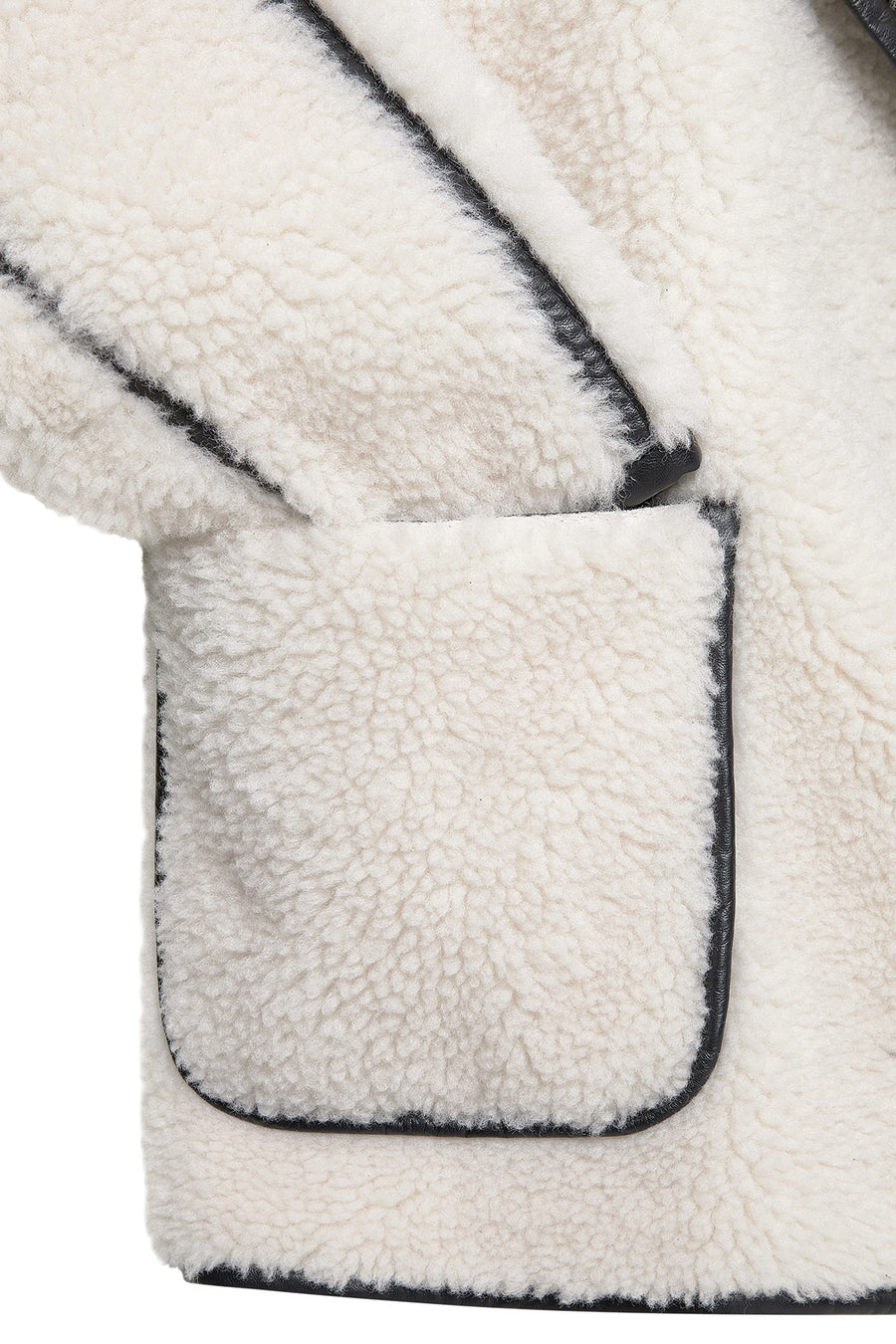 Valley Women's Beige Double Breasted Teddy Coat