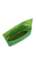 Women's Green Long Chain Strap Stoned Clutch Bag | Derimod