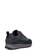 Geox Erkek Lacivert Bağcıklı Deri Sneaker | Derimod