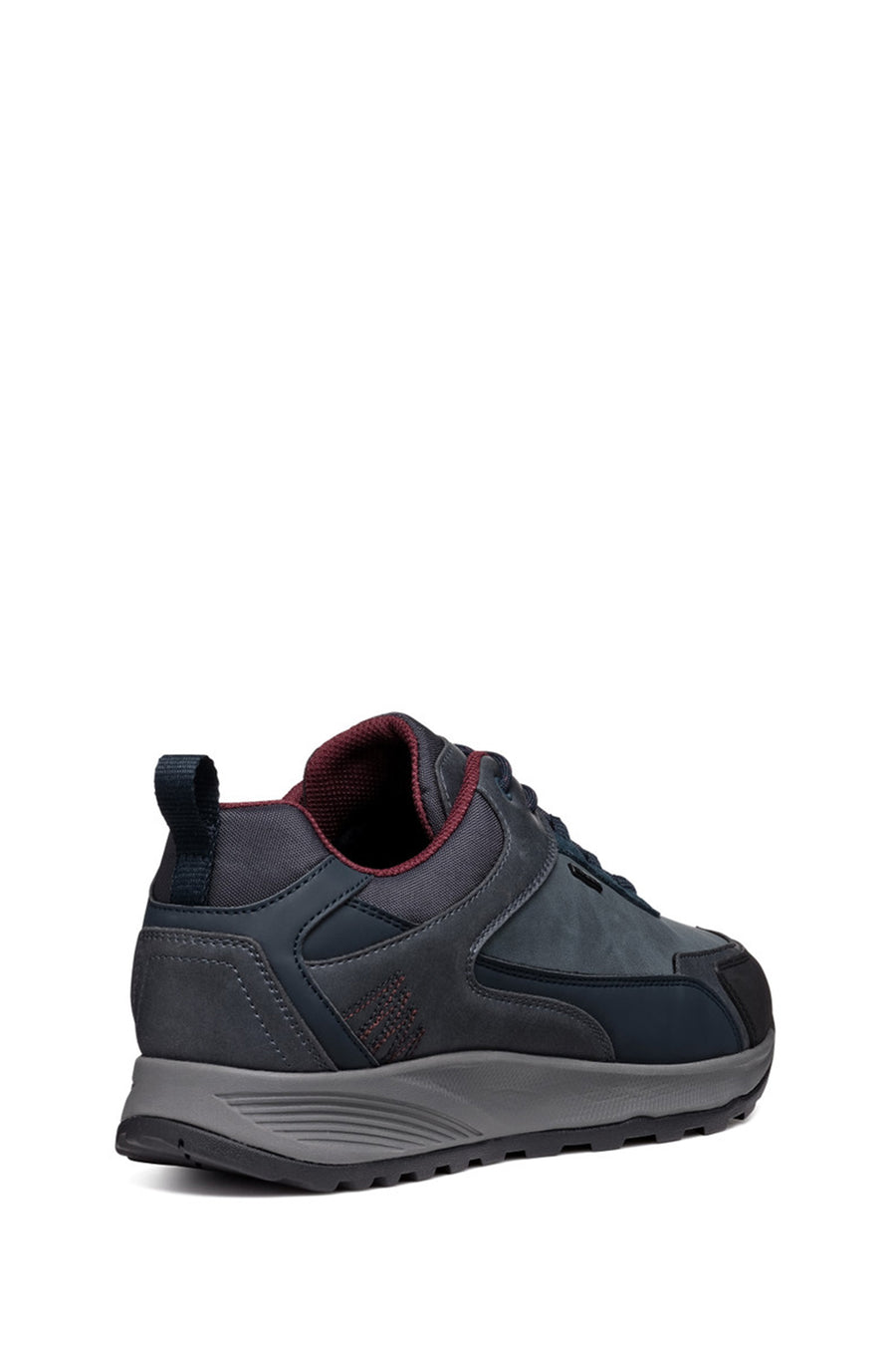 Geox Erkek Lacivert Bağcıklı Deri Sneaker
