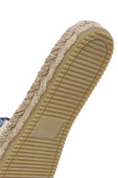 Women's Blue Straw Sole Knitted Espadrille Slippers | Derimod