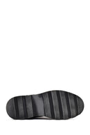 Men's Black Zippered Thick-Soled Leather Boots | Derimod
