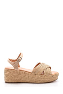 Women's Wedge Heeled Straw Sandals | Derimod