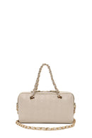 Woman Cream Printed Mini Crossbody Bag | Derimod