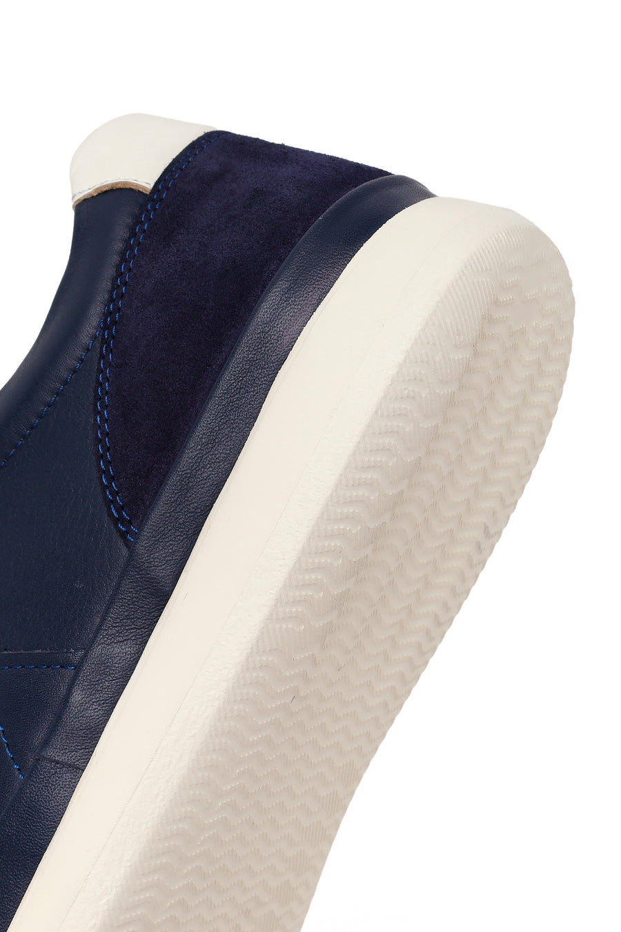 Male Navy Lace-up Leather Casual Sneaker
