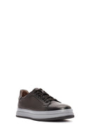 Men's Black Lace-up Leather Sneaker | Derimod